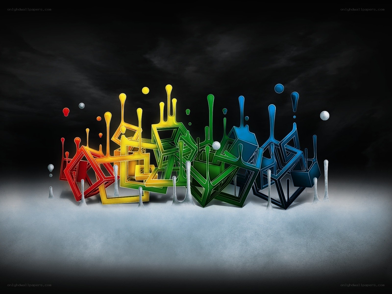 Colorful abstract graffiti art