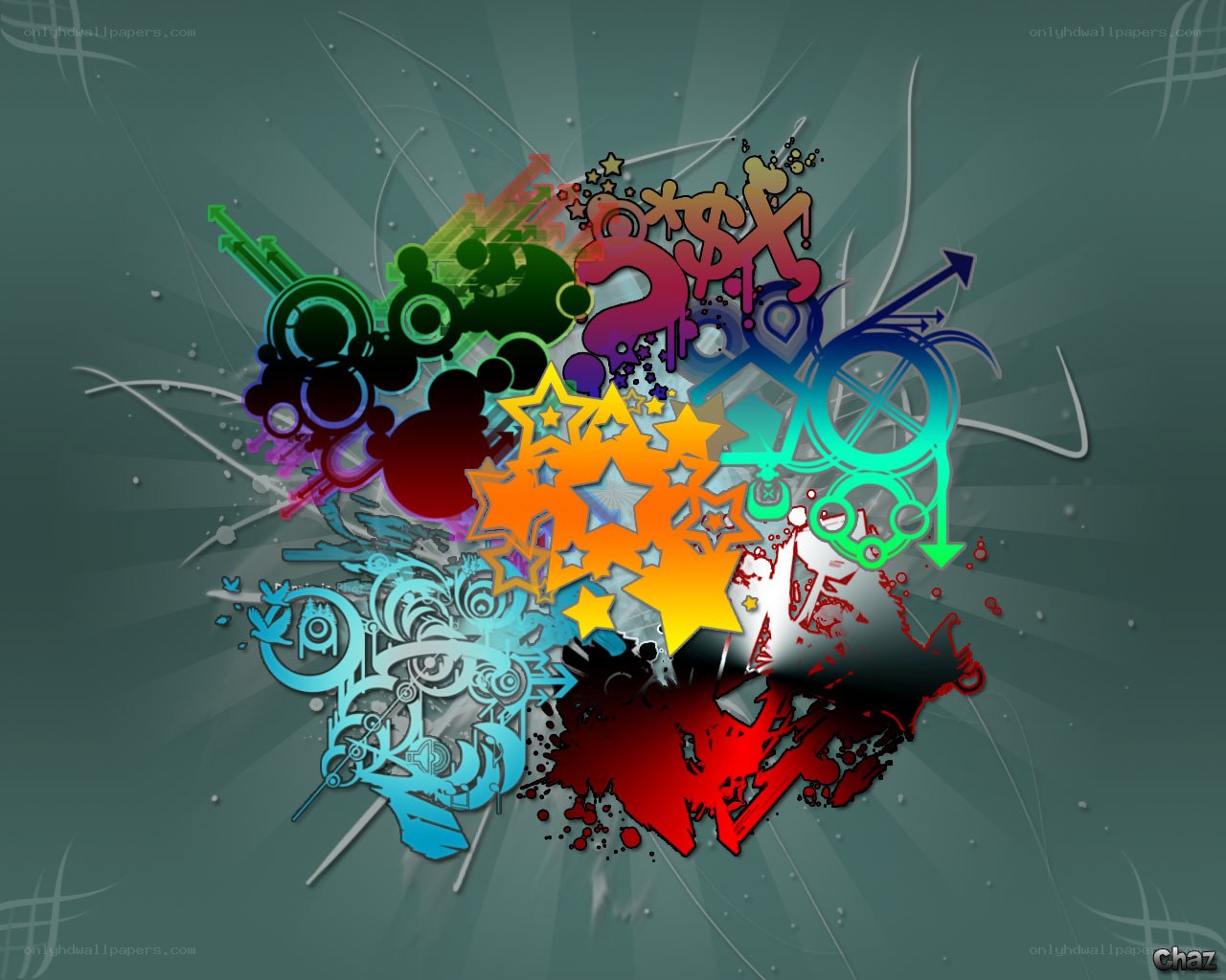 colorful abstract graffiti art