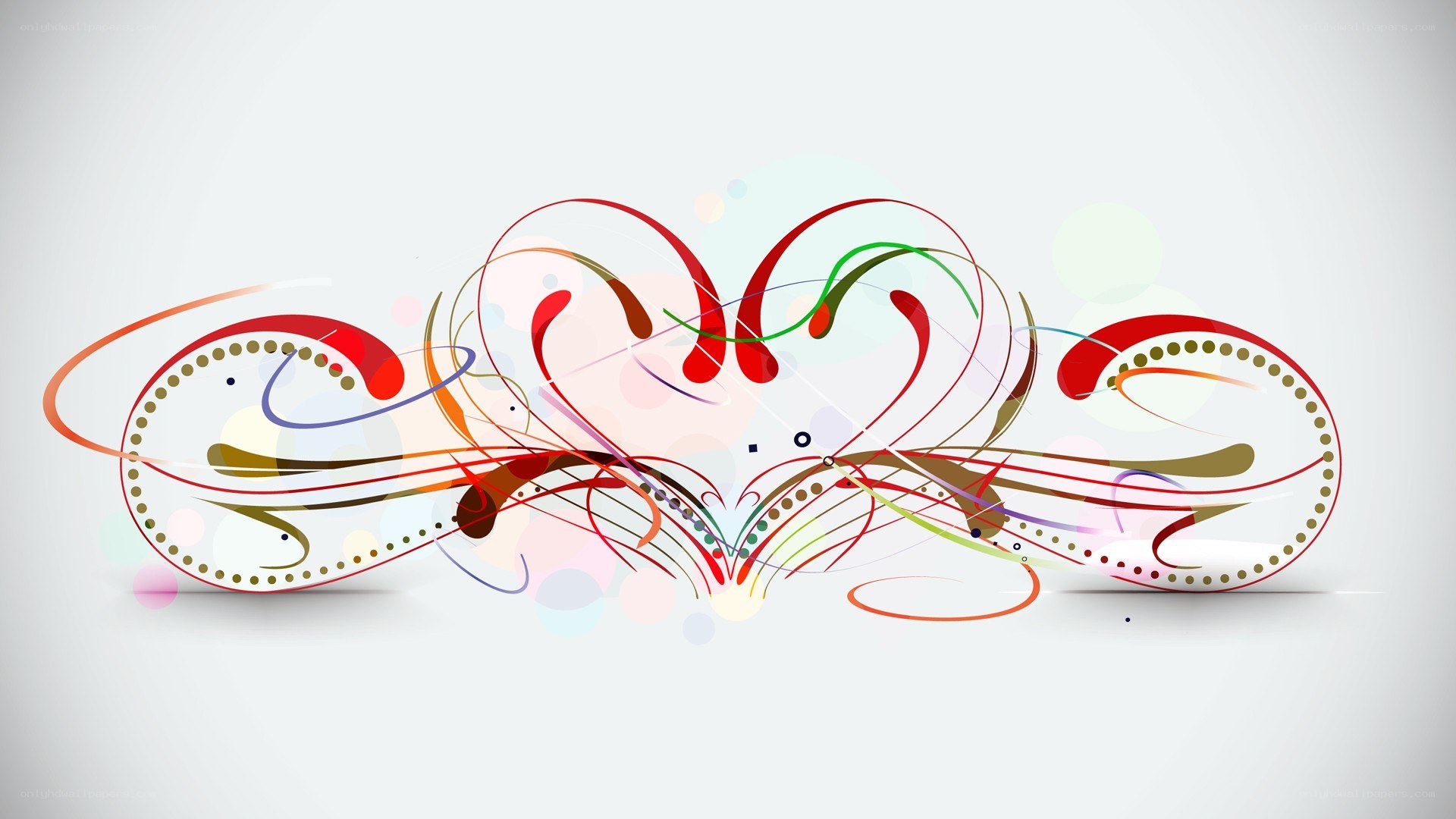colorful abstract heart design