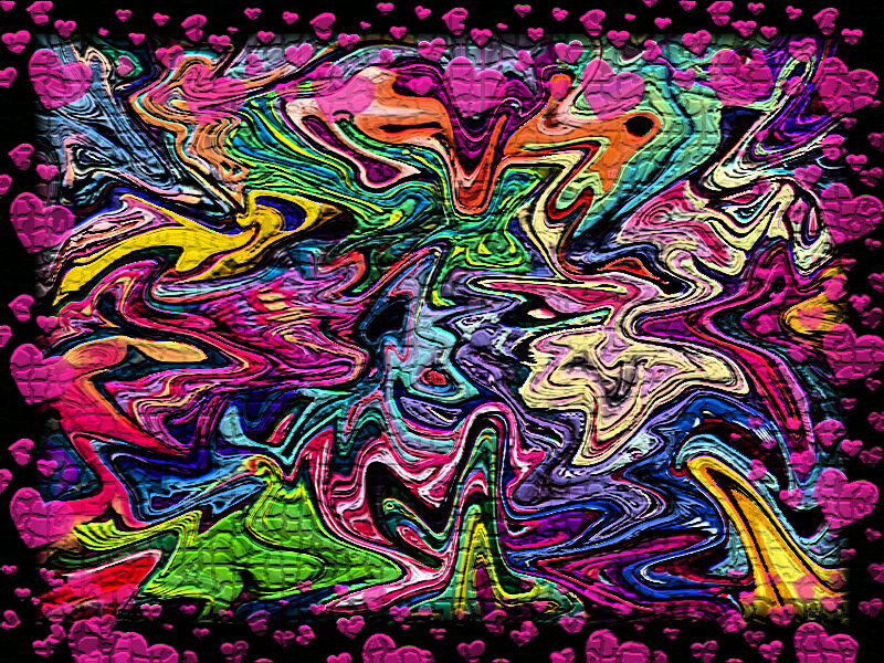 colorful abstract heart pattern