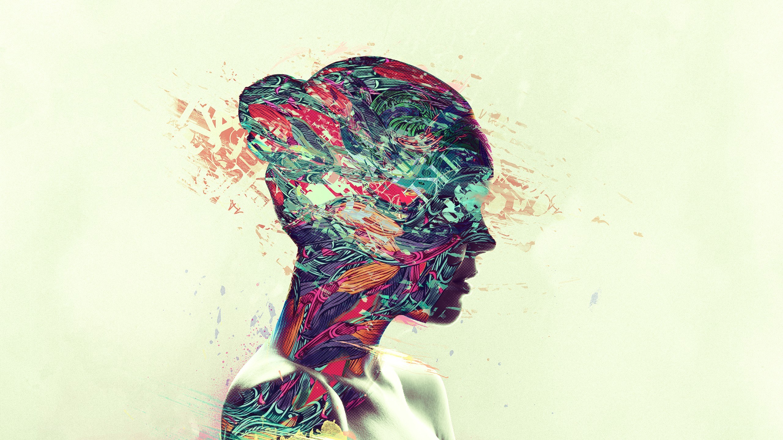 colorful abstract human silhouette