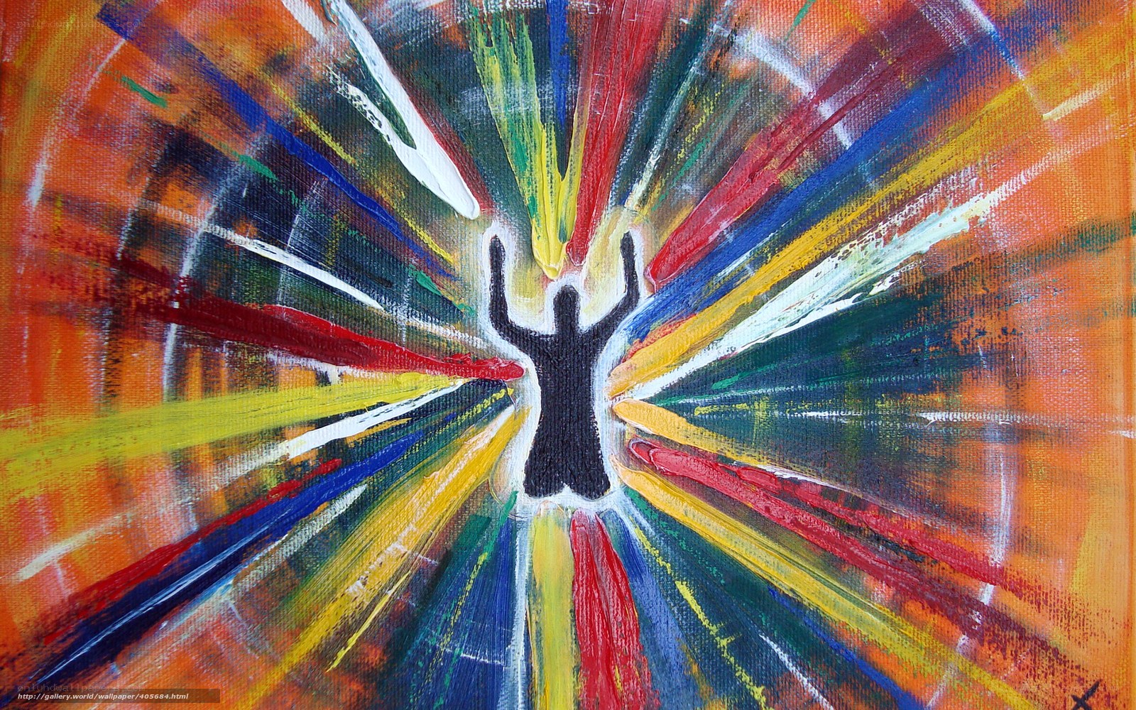 Colorful abstract human silhouette