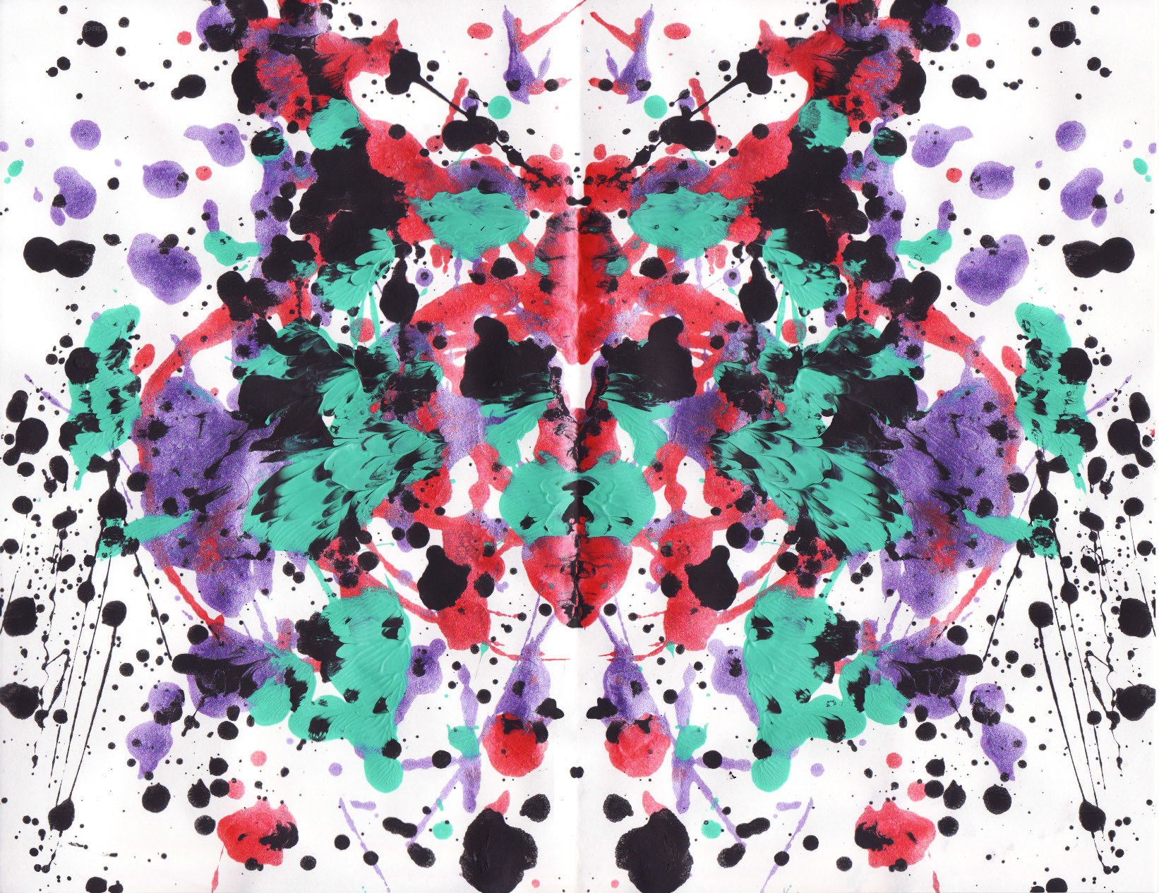 Colorful abstract inkblot