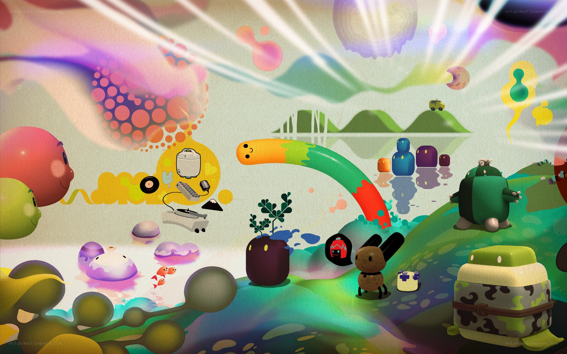 colorful abstract landscape