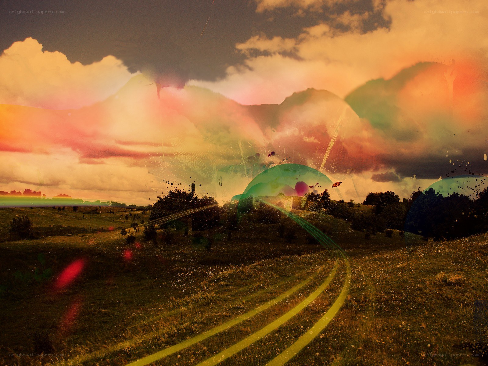 Colorful abstract landscape