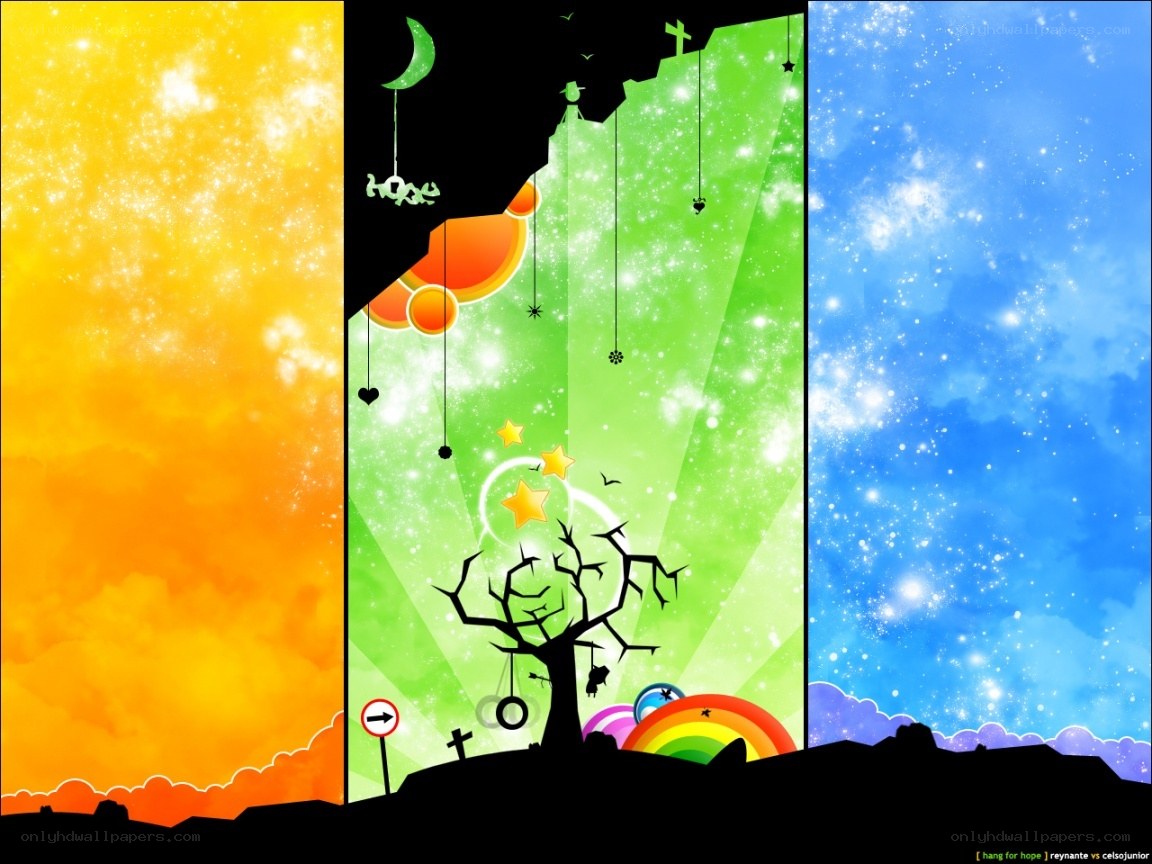 Colorful abstract landscape