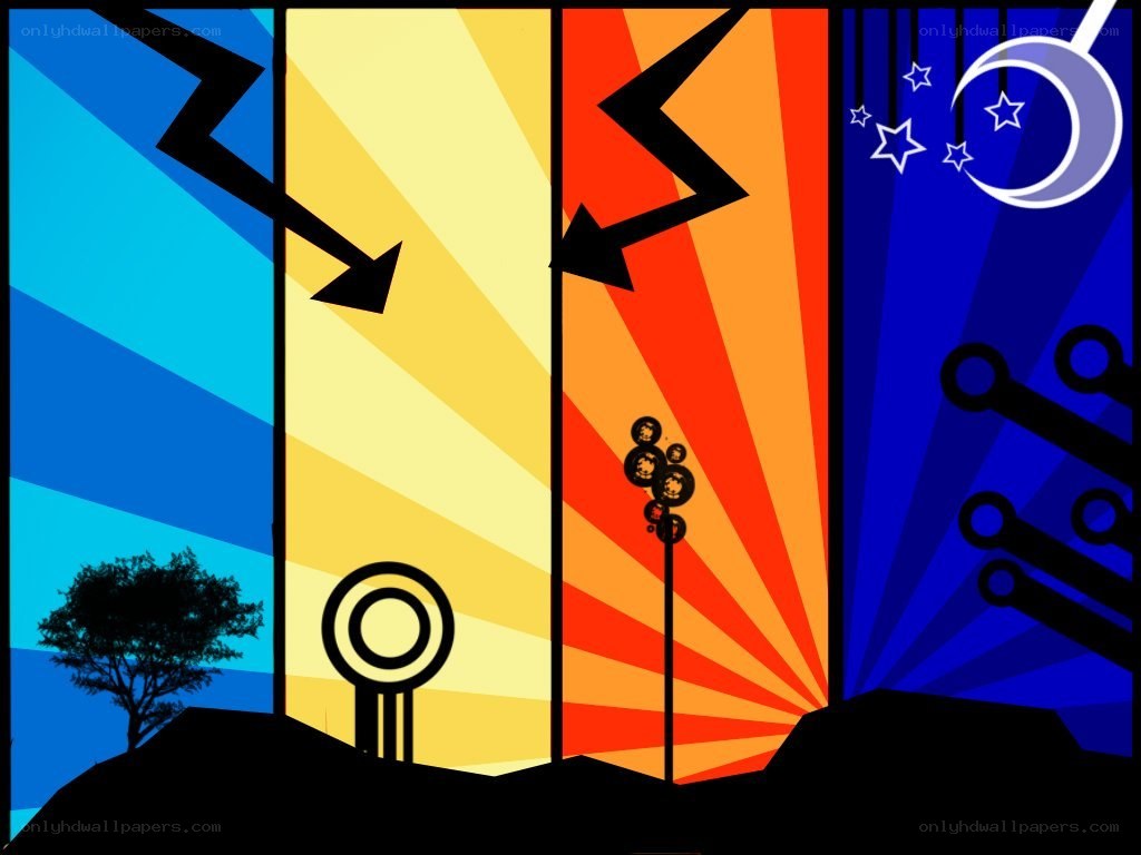 colorful abstract landscape