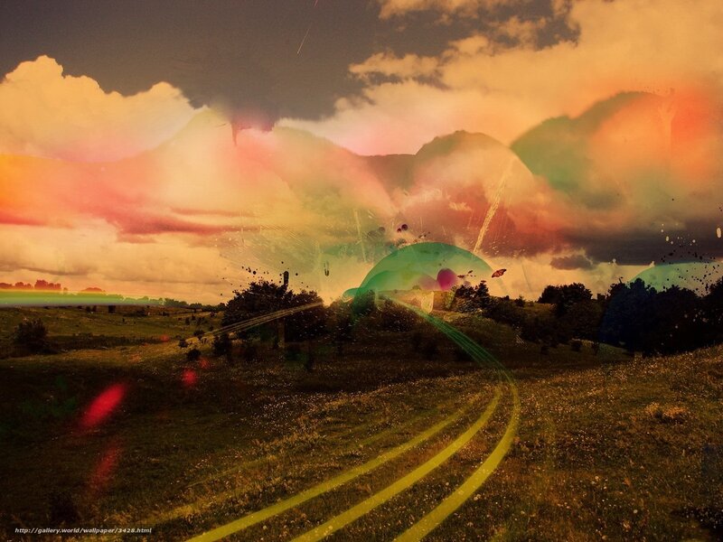 Colorful abstract landscape