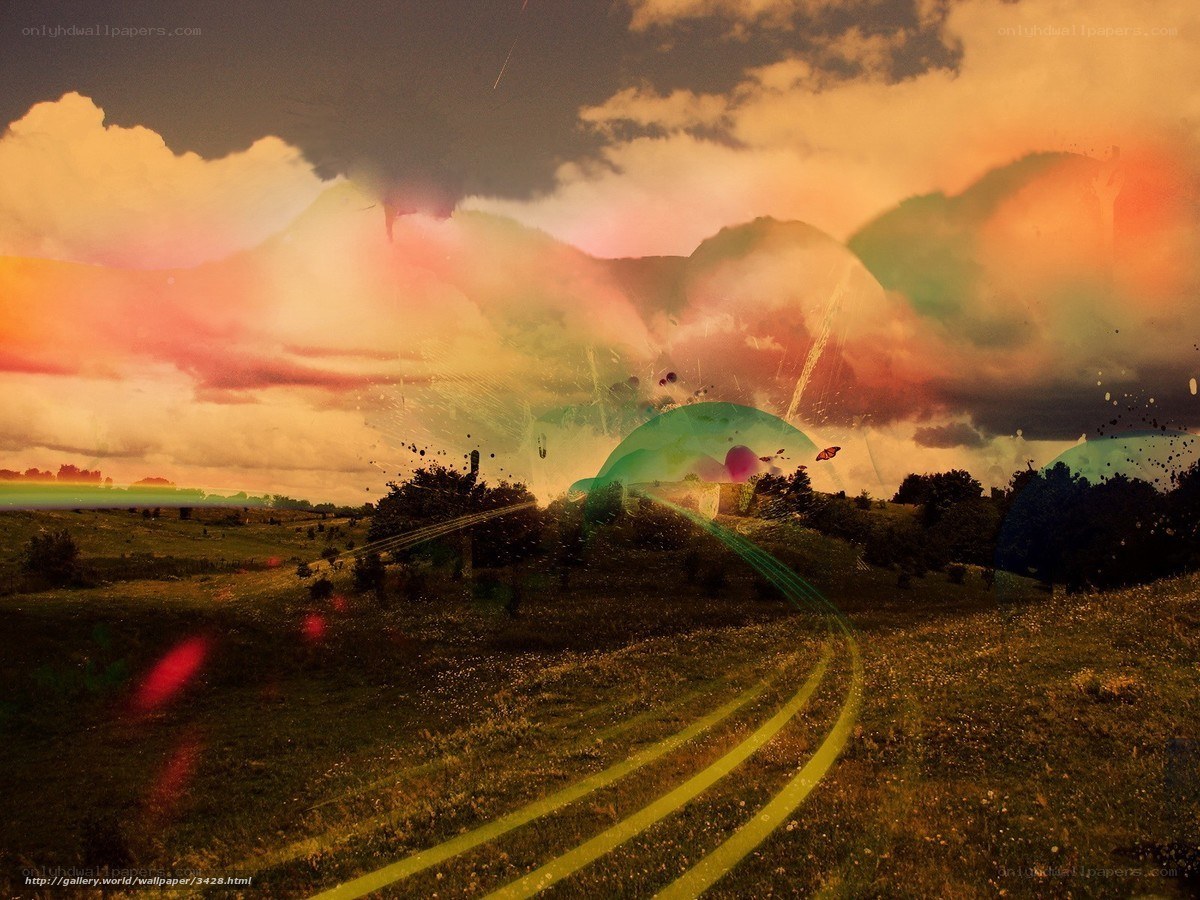 Colorful abstract landscape