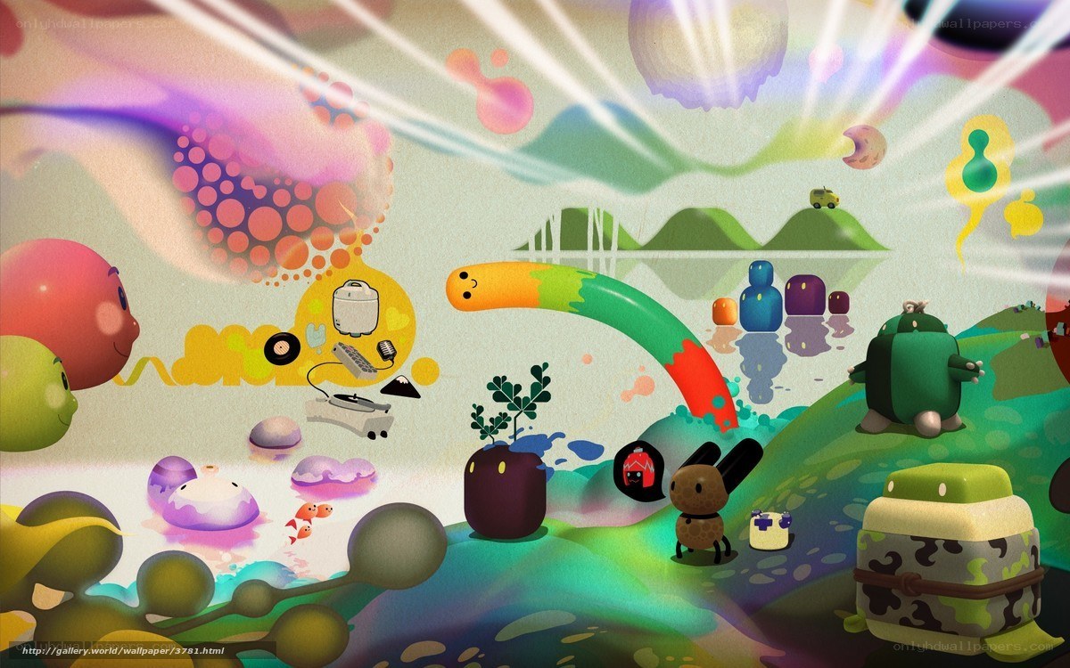 Colorful abstract landscape
