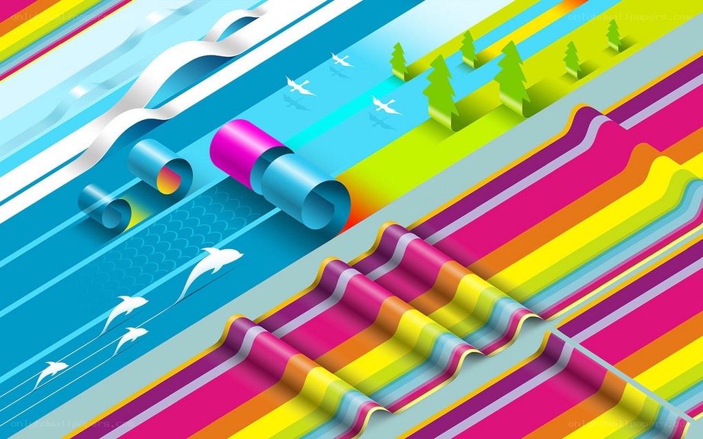 Colorful abstract landscape