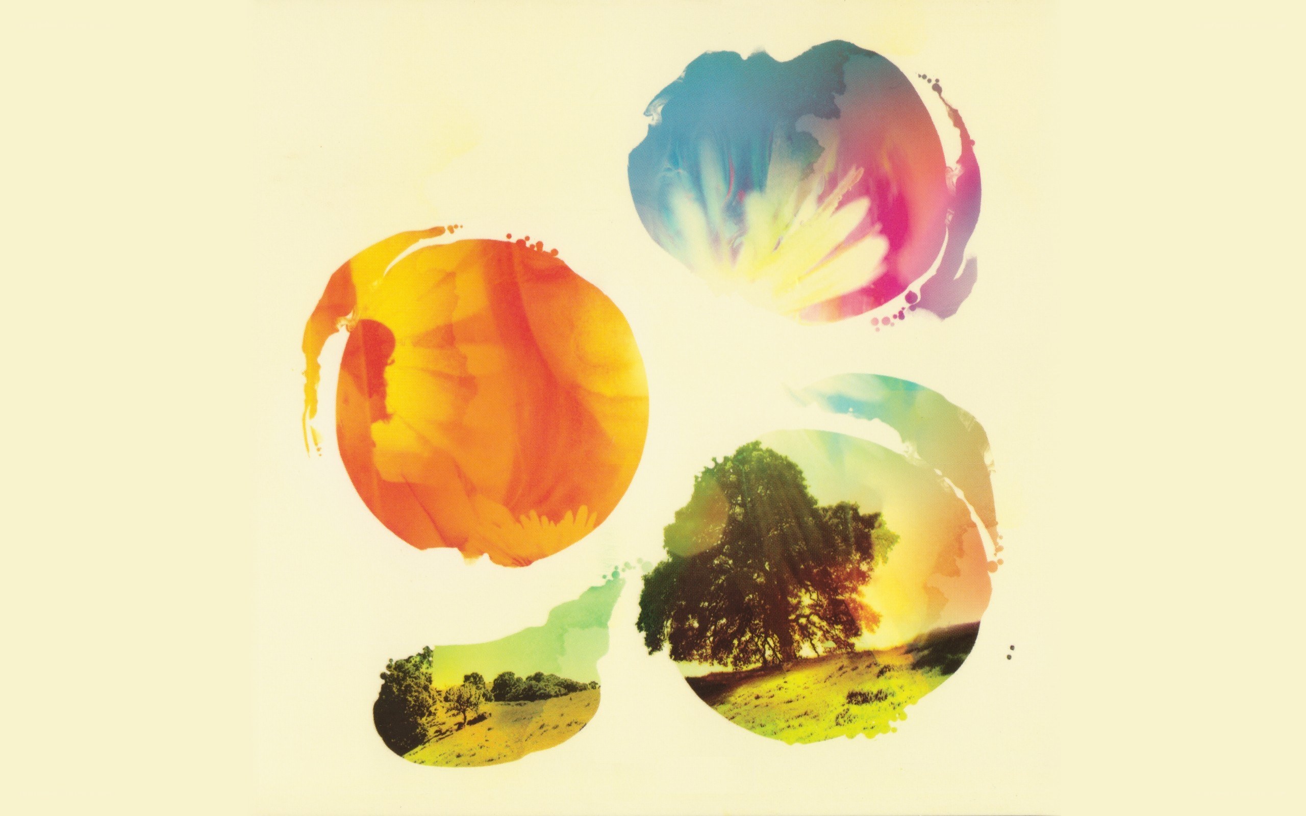 colorful abstract landscape collage