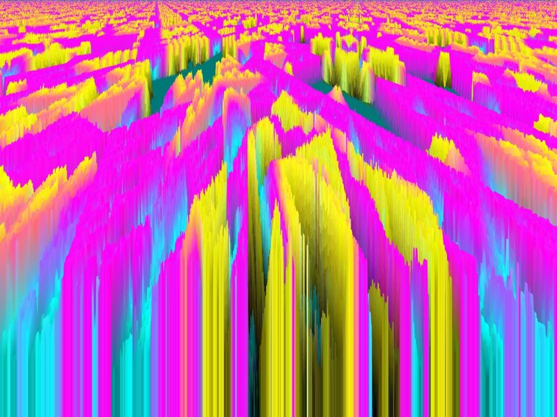 Colorful Abstract Landscape — Pink