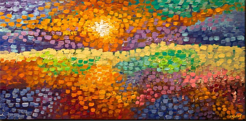 Colorful Abstract Landscape — Yellow