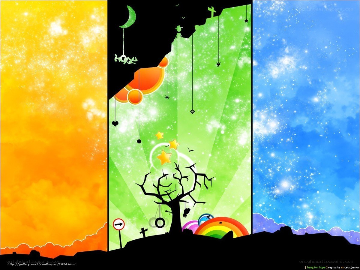 colorful abstract landscape