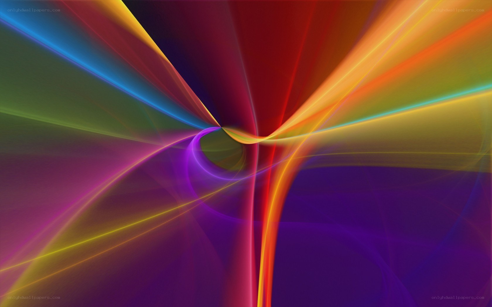 Colorful abstract light beams