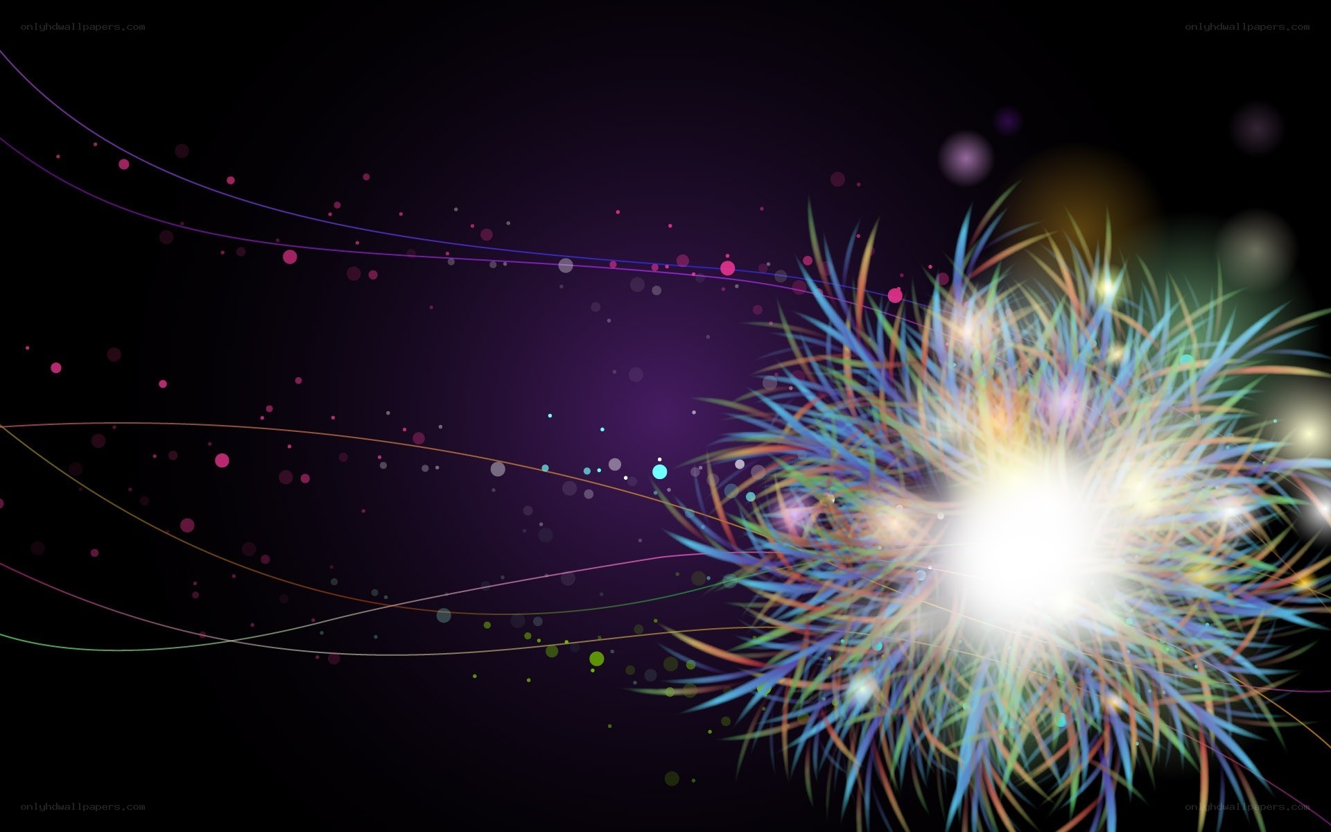 colorful abstract light burst