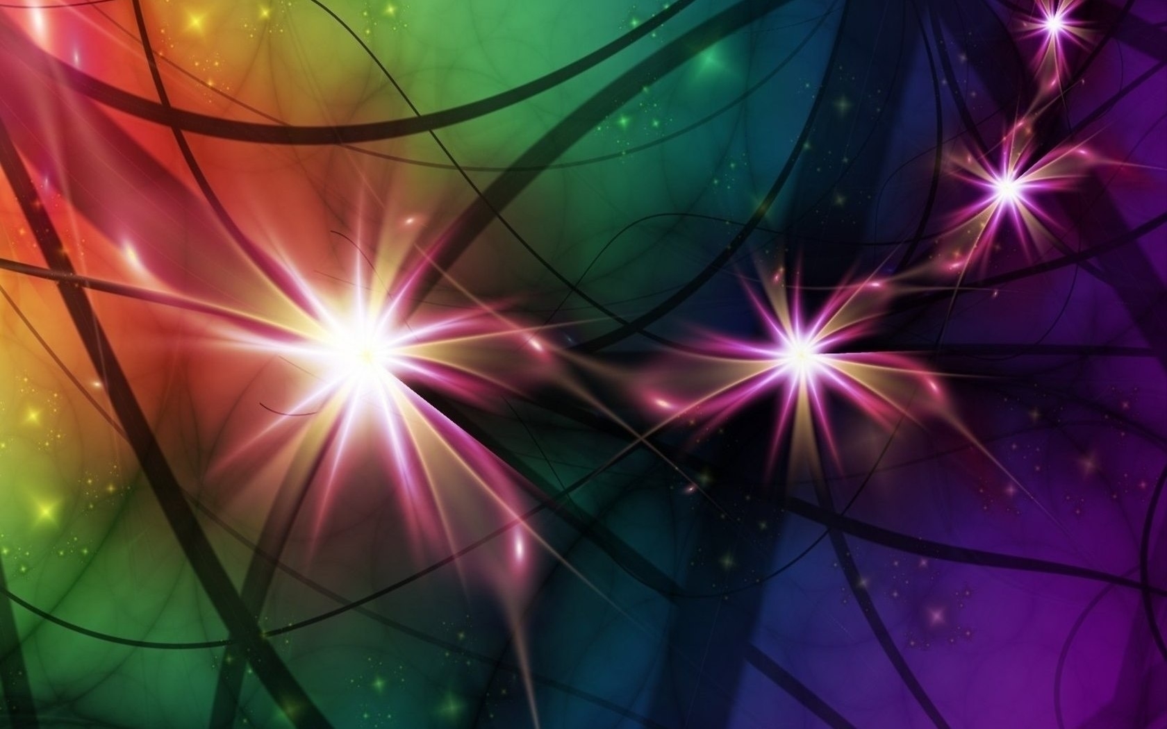 Colorful abstract light burst