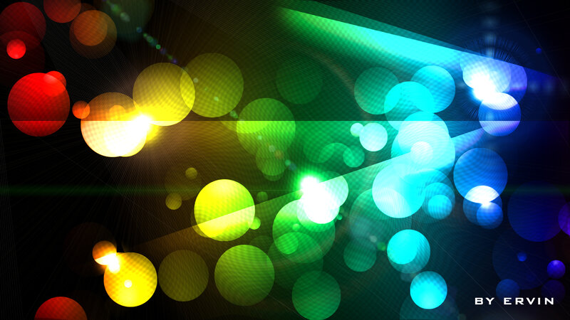 Colorful abstract light circles