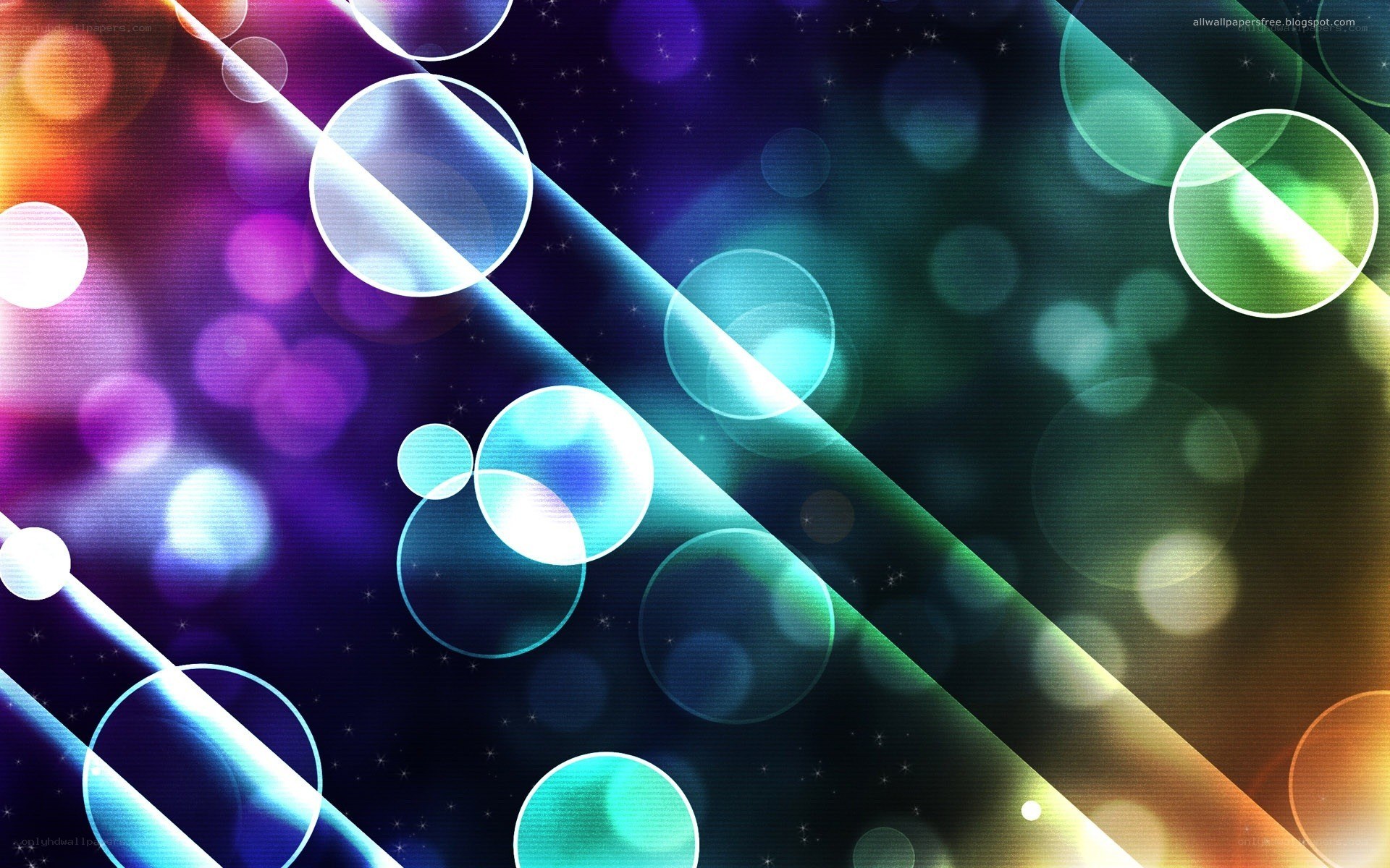 colorful abstract light circles