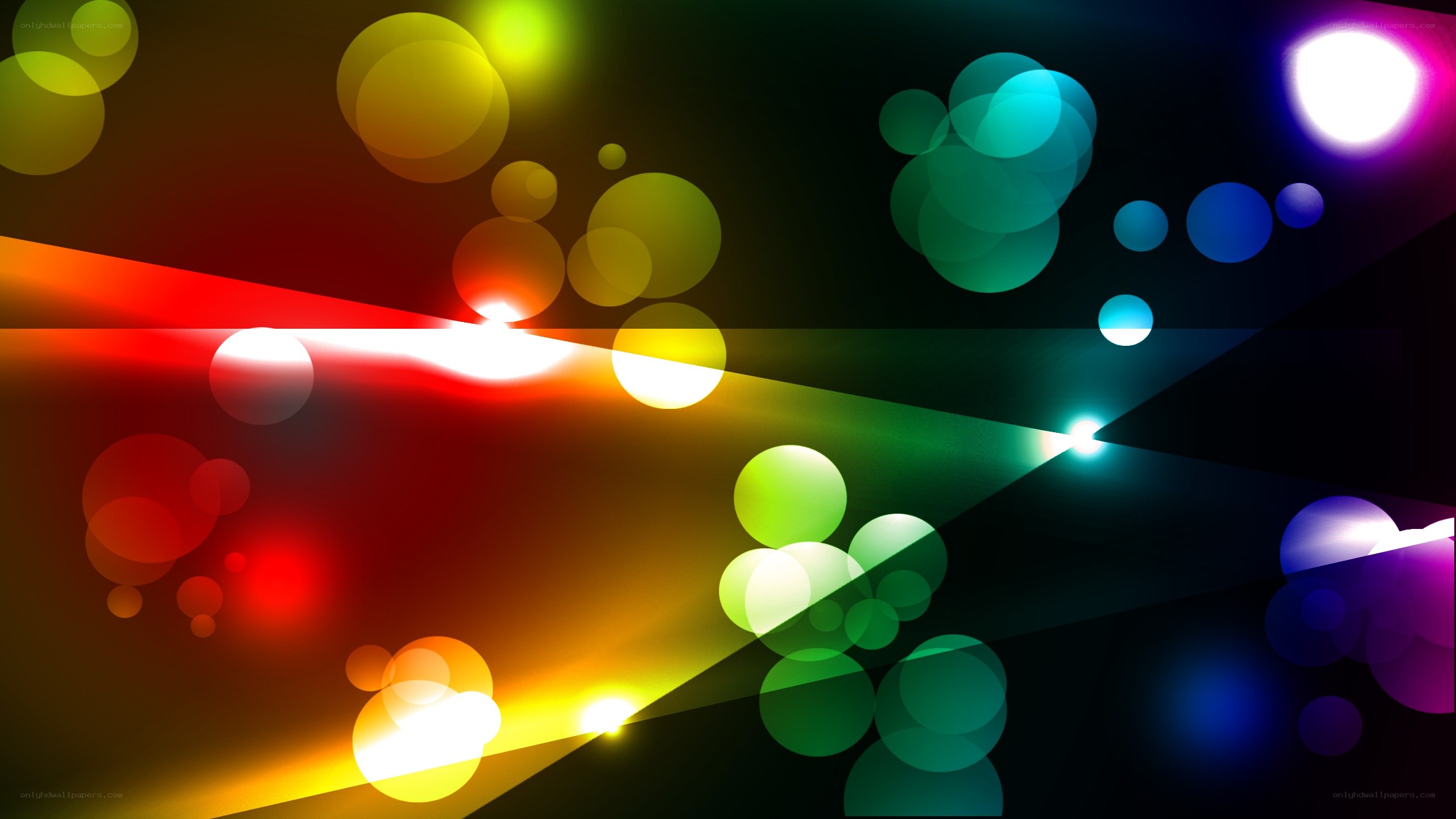 colorful abstract light circles