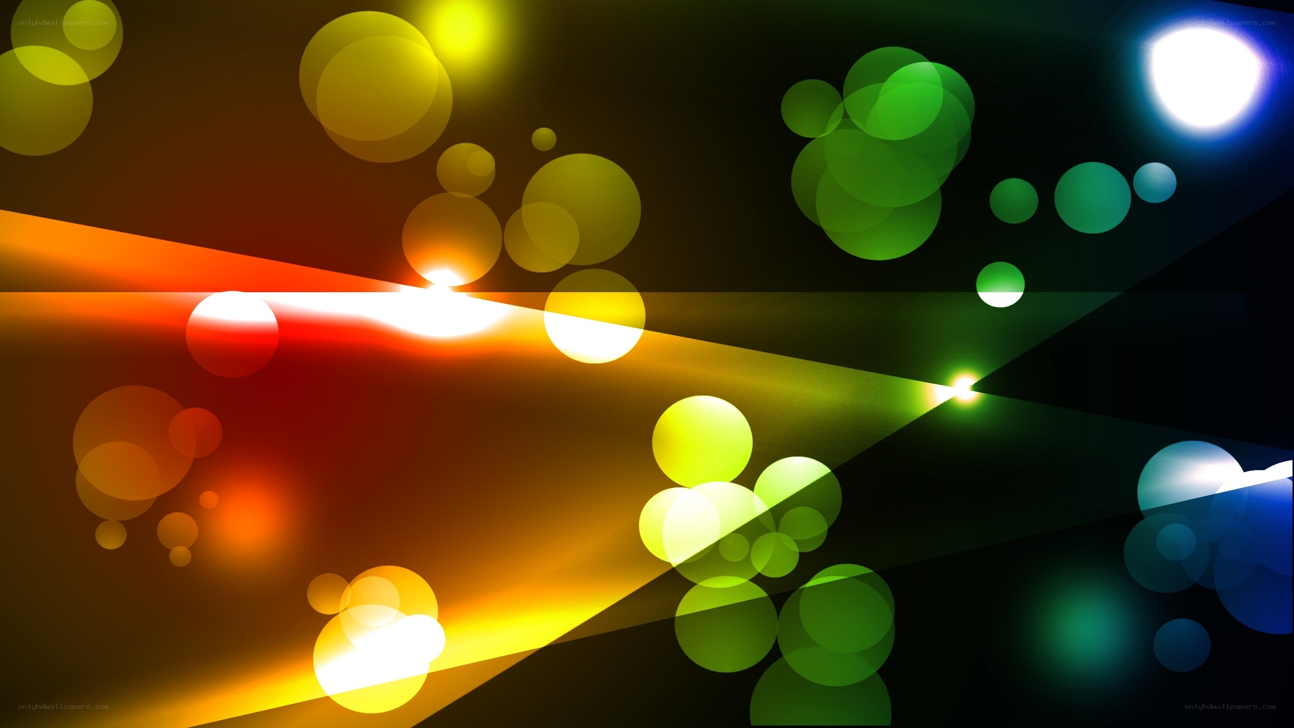 colorful abstract light circles