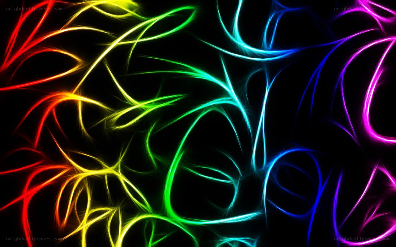 colorful abstract light lines