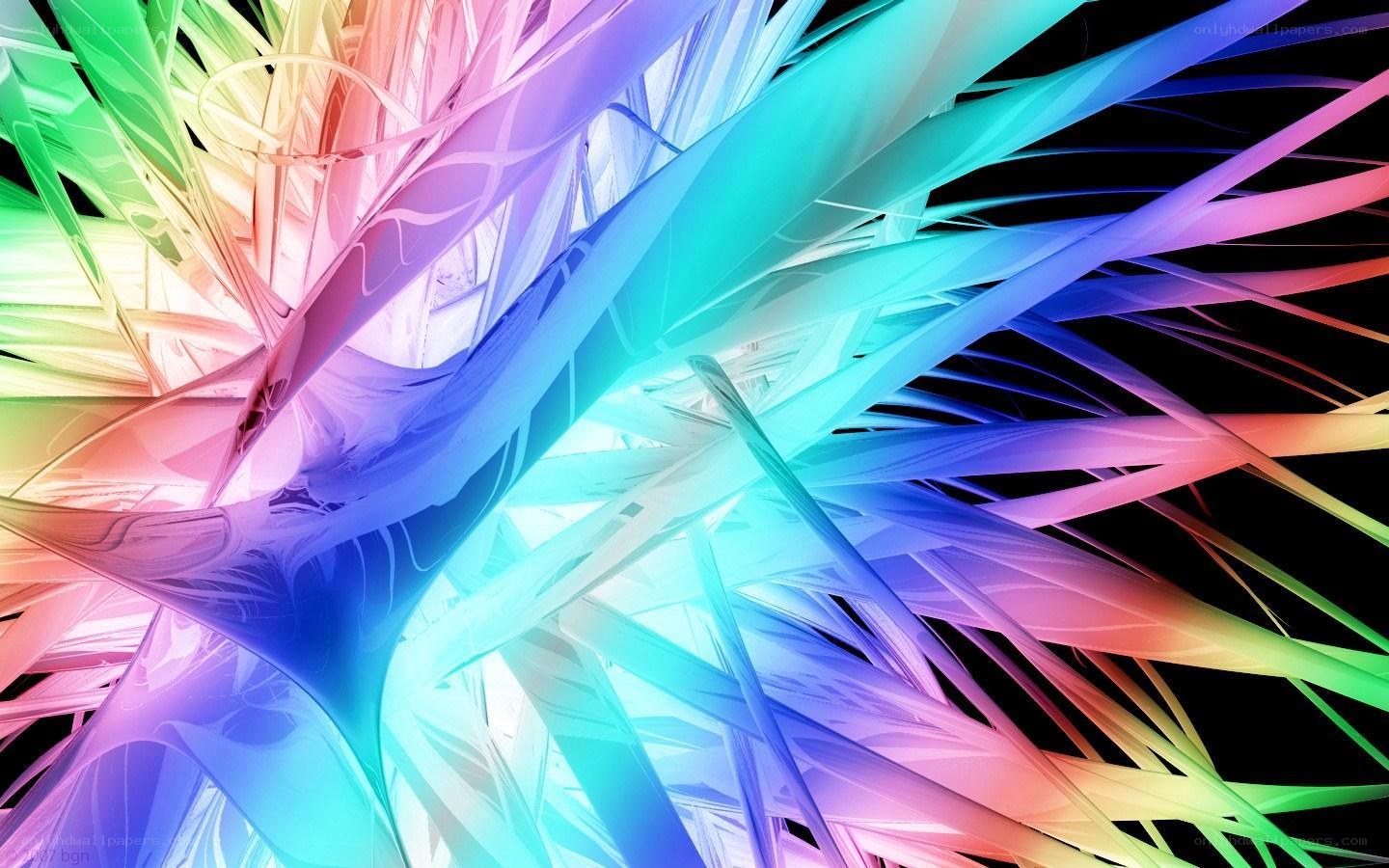 Colorful abstract light streaks