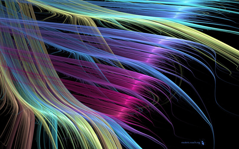 Colorful abstract light streaks