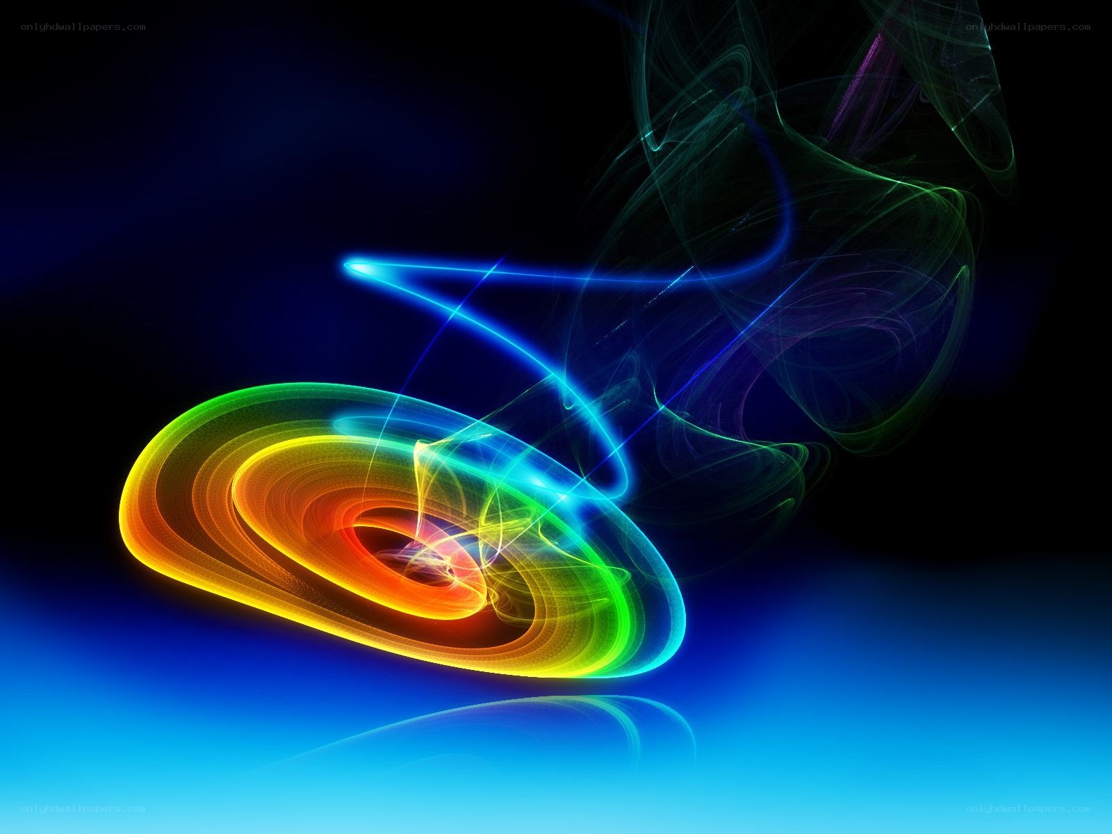 Colorful abstract light swirls