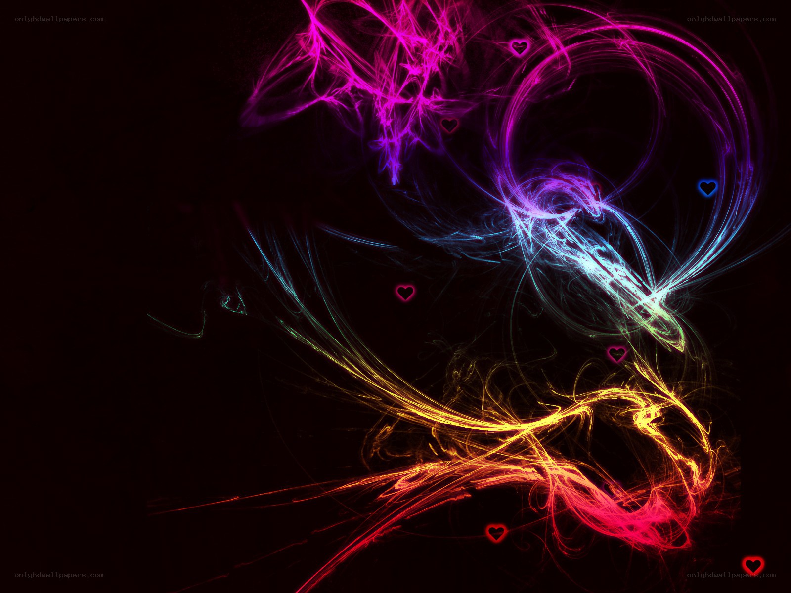 colorful abstract light trails