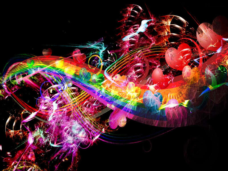 colorful abstract light trails