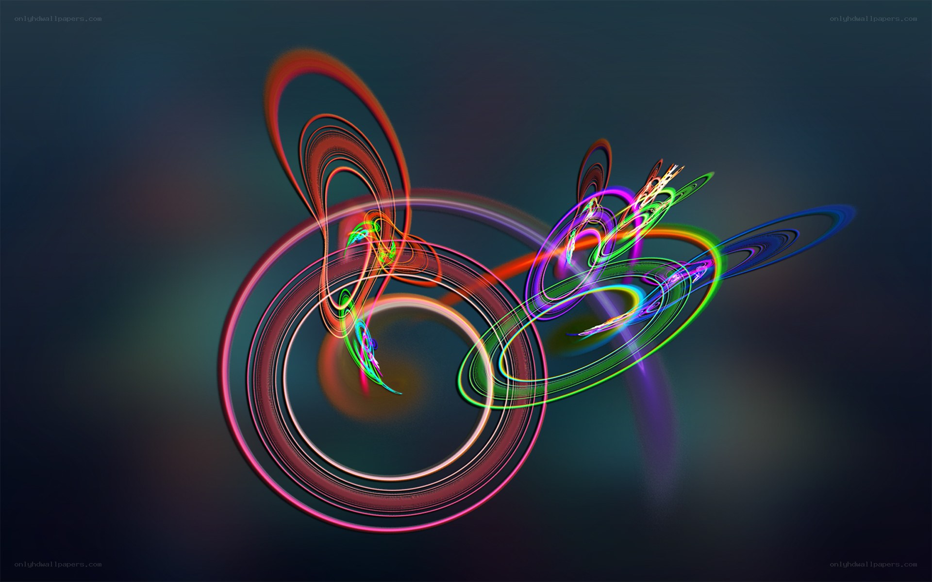 Colorful abstract light trails