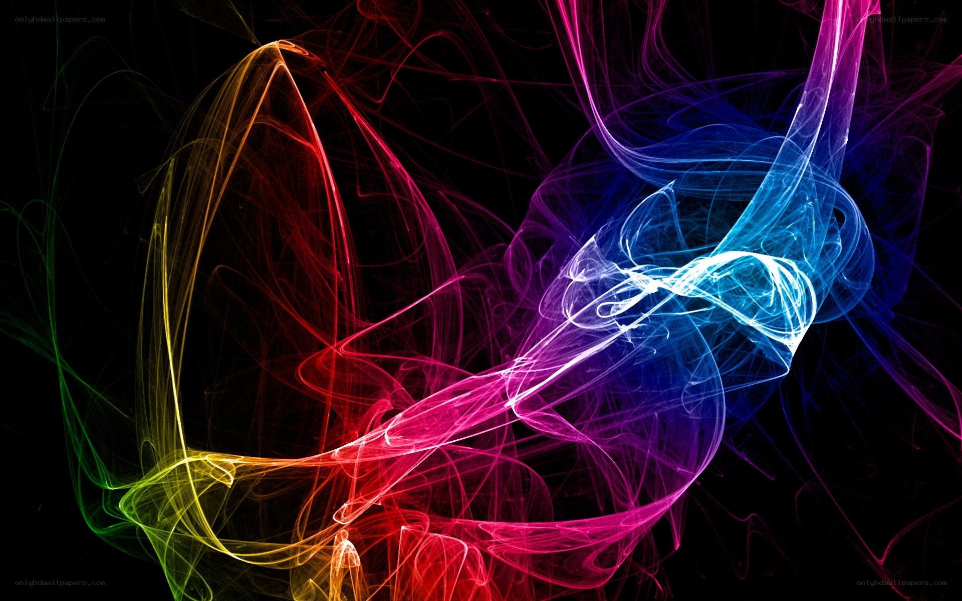 Colorful abstract light trails