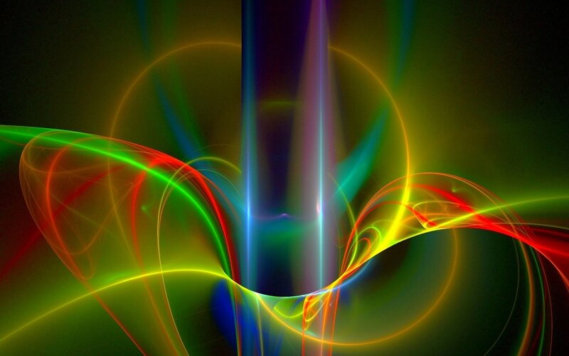 Colorful abstract light waves
