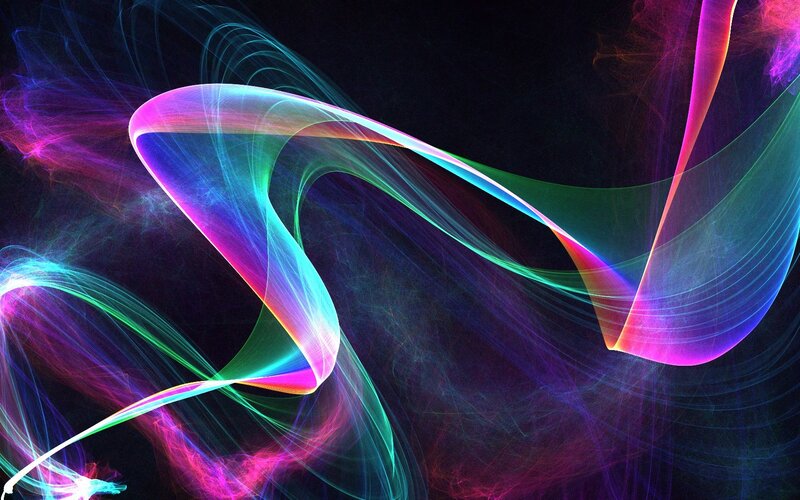Colorful abstract light waves