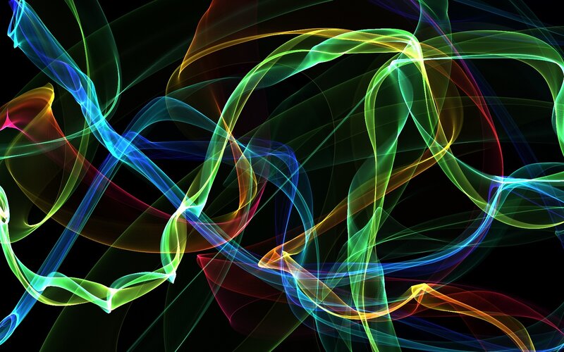 Colorful abstract light waves
