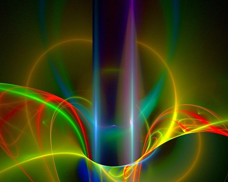 Colorful abstract light waves