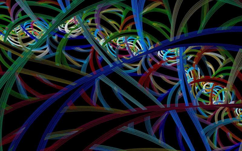 Colorful abstract line art
