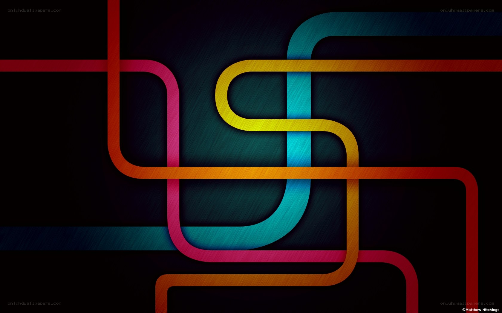 Colorful abstract line art