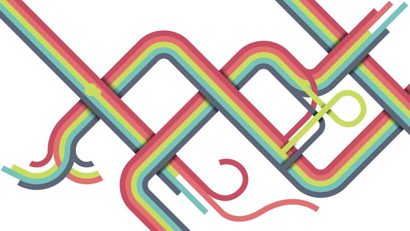 colorful abstract line art