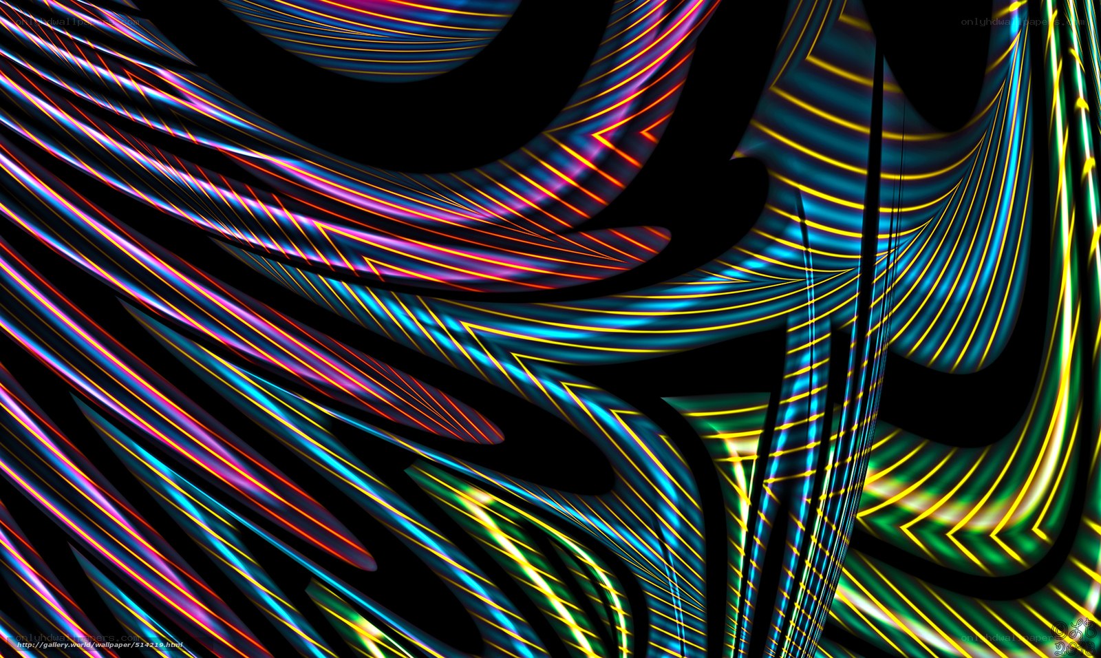 Colorful abstract line art