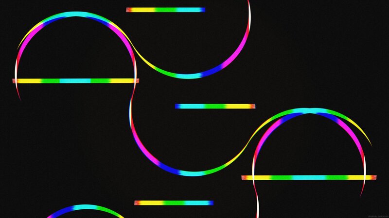 Colorful Abstract Lines — Black, Calm, Arcs