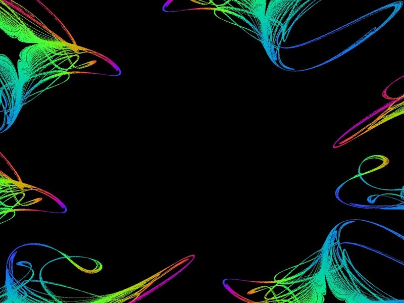 Colorful Abstract Lines — Black, Dynamic, Black Background