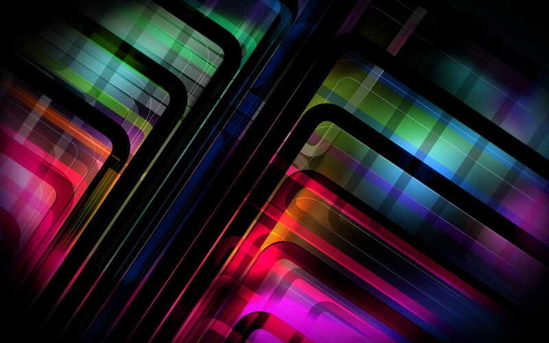 Colorful Abstract Lines — Black, Dynamic, Shapes, Gradients, Purple