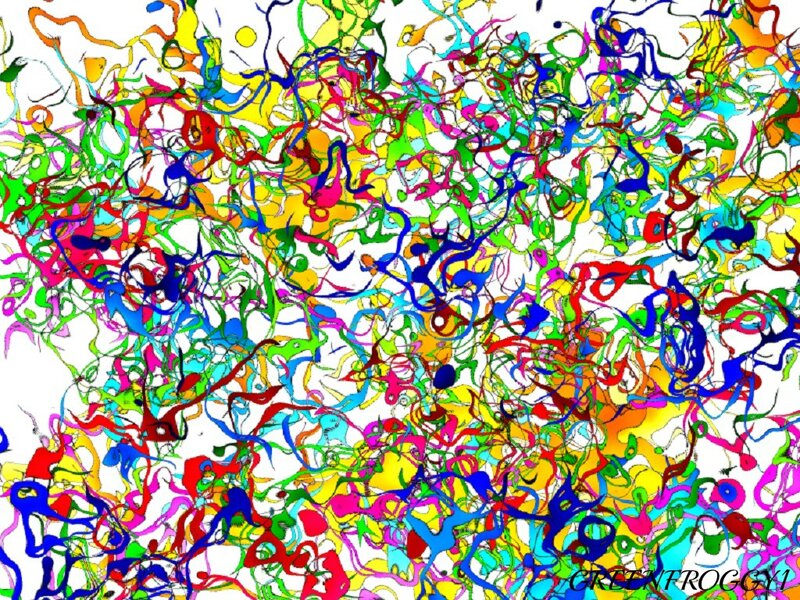 Colorful Abstract Lines — Blue, Chaotic