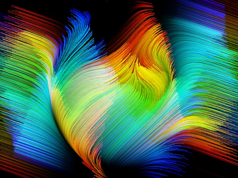 Colorful Abstract Lines — Blue, Dynamic, Colors