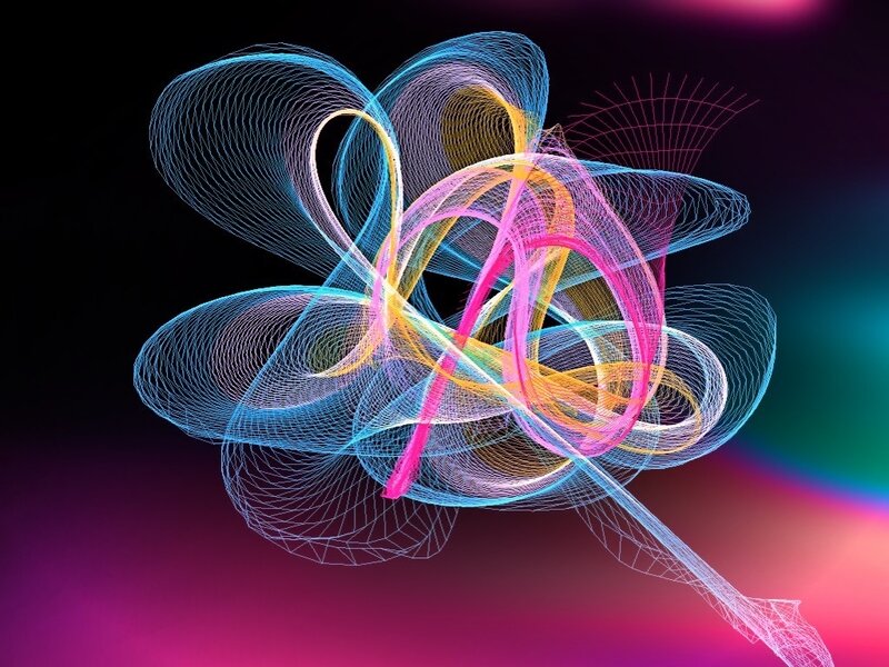 Colorful Abstract Lines — Blue, Dynamic