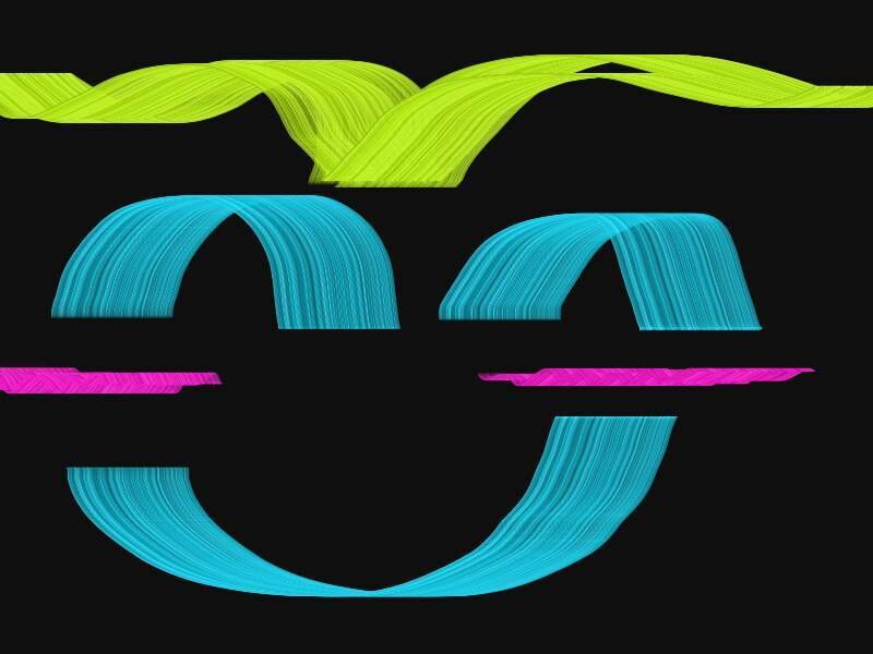 Colorful Abstract Lines — Green, Calm, Curved Lines