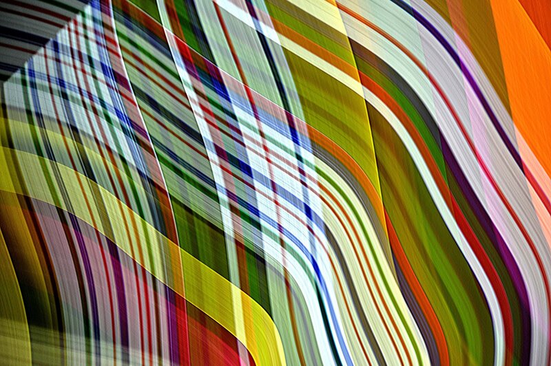 Colorful Abstract Lines — Green, Dynamic, Curves, Stripes